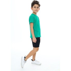Resim Toontoy Kids Toontoy Erkek Çocuk Şortlu Takım Koyu Yeşil 
