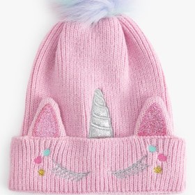 Resim Kız Çocuk Unicorn Detaylı Bere 