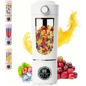Resim Fochsia Beyaz Kompakt 23.67 Oz Usb Şarjlı Dijital Ekranlı Portatif Blender 