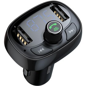 Resim Baseus T-Typed FM Transmitter & Dual Araç Şarjı 