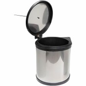 Resim Pyramith Paslanmaz 11 Litre Kapağa Monte Çöp Kovası (P-9151) 