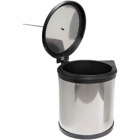Resim Pyramith Paslanmaz 11 Litre Kapağa Monte Çöp Kovası (P-9151) 