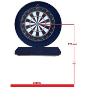 Resim Raf Düzenekli Dart Arkalık Yuvarlak Lacivert 72 CM 