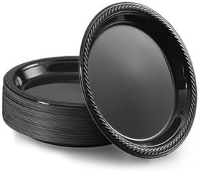 Resim Plastik Tabak Siyah 25'Li 