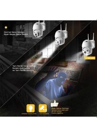 Resim Ptz Dış Mekan Hareketli Ip Kamera 1080p 
