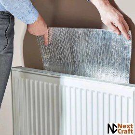 Resim Petek Arkası Isı Yalıtım Levhası 5 mm Kalınlık 100X100 cm Kalorifer Radyatör Arkası Folyo 
