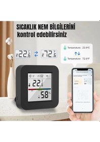 Resim Tuya Destekli Wifi Akıllı Isı Ve Nem Sensörlü Ir Kuman 