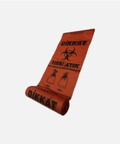 Resim ELDY Tıbbi Atık Poşeti 65x80 Büyük Boy 5'li Rulo 100 Mikron 