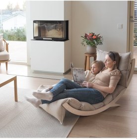 Resim Sallanan Şezlong Sallanan Yer Yatağı Ahşap Minderli Çocuk Yatağı 