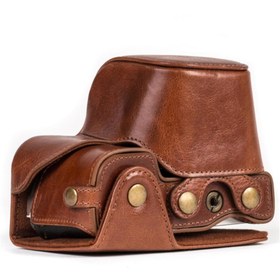 Resim MegaGear Sony Alpha A6300, A6000 Hakiki Deri Kamera Çantası 