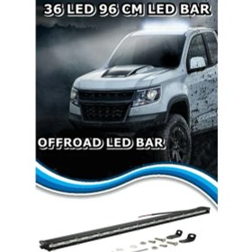 Resim NKT GROUP 108W 36 Led Tek Sıra OffRoad Yayıcı Gündüz Farı Lambası Projektör 96 CM 