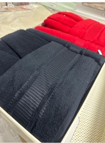 Resim Özdilek Colourist Aile Bornoz Seti Siyah - Kırmızı Çok Renkli 