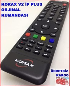 Resim ORJİNAL ORİJİNAL Korax İp Plus v2 4.5G HD İp TV Uydu Alıcısı KUMANDASI KORAKS 