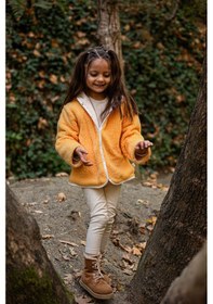 Resim Luckka Heritage Puffy Astarlı Peluş Bebek Çocuk Ceket - Kopüşonlu Peluş Mont - Ztpufceket Turuncu 
