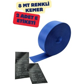 Resim Mavi Renk Emniyet Kemeri 8mt. (Etiket Hediyeli) 