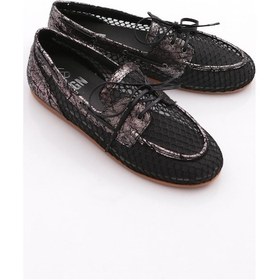 Resim Dgn B0048 Kadin Oxford Ayakkabi Siyah 