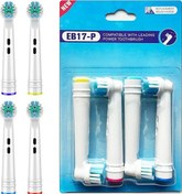 Resim 24 Adet 6 Takım 17p-yedek Çocuk Çocuk Diş Fırçası Kafaları Oral B Elektrikli Diş Fırçası Fit Advance Power Pro Sağlı 