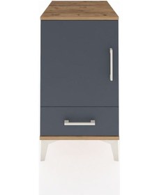 Resim Kronos Komodin 2 Raflı Tek Çekmeceli Tek Kapaklı 44x59x80 Çam-antrasit Atlas Çam 