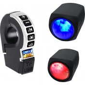 Resim Collectibles E-Bisiklet Motosiklet Gidonu USB Şarj Ses Bt Ses Anahtarlı Bluetooth Hoparlörlü Çift Korna Işıklı (Yurt Dışından) 