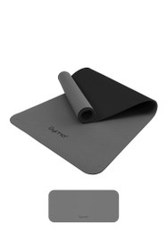 Resim Gymo Ekolojik 6mm TPE Yoga Matı Pilates Minderi Diz Dirsek Koruyucu Matlı Set Gri 