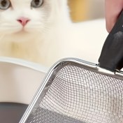 Resim Ekstra Büyük Paslanmaz Çelik Kedi Kumu Küpeşi - Dayanıklı Metal Pet Poop Kürek Geniş Ekran Yüzü ile Verimli Filtrasyon için İdeal Kedi Kumu Kutusu Temizleme Aracı 