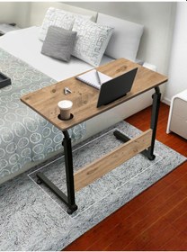 Resim Bambu Laptop Ve Tablet Sehpası Çalışma Masası - Atlantik Çam 80x40 Tekerlekli Atlantik Çam 