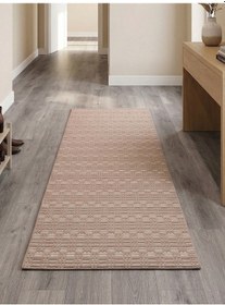 Resim Vizon Çizgili Desenli Kaymaz Taban Yıkanabilir Halı Ultra Yumuşak Su Emici Dekoratif Lüks Salon Mutfak Koridor Çocuk Odası Halısı 