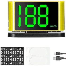 Resim Araba Hud Headup Ekranı Gps Dijital Hız Göstergesi, Led Büyük Yazı Tipi Ekranı, Araba Kamyon Suv Motosiklet İçin Telefon Numarası Gösterim Alanı 