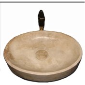 Resim Sipahi Marble Traverten Gizli Giderli Oval Tasarım Lavabo 