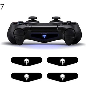 Resim Veri Kurbağa 4 Adet Siyah Led Çıkartmalar Kapak Ps4 Oyun Konsolu Çıkartması Led Model7-4pcs Sticker For Ps4 