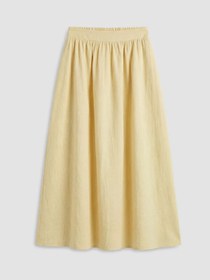 Resim LC Waikiki LCW Modest Sarı Beli Lastikli Kloş Etek 