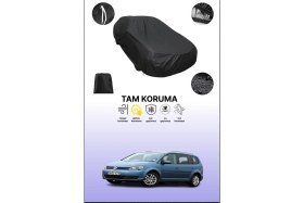 Resim Dokaca Siyah Volkswagen Touran 2010 - 2015 Uyumlu Araba Brandası, Koruyucu Örtü, Oto Branda 