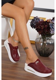 Resim Airmax Taban Ortopedik Sabo Terlik Doktor Hemşire Terliği Bordo 
