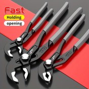 Resim OUDISI 6--1 Çok Fonksiyonlu Su Pompası Pensesi - Ergonomik Saplı Ağır Hizmet Tipi Boru Anahtarı, Geniş Burun Tasarımı ile Tesisatçılık, HVAC ve Kendin Yap Projeleri için 