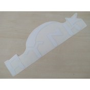 Resim DNZSM GÖKTÜRKÇE TÜRK STİCKER Beyaz 26,5x8cm TÜRK YAZISI - TÜRK ETİKETİ - TÜRK ÇIKARTMASI 