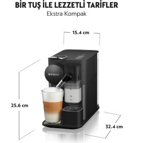 Resim Nespresso F121 Lattissima One Süt Çözümlü Kahve Makinesi, Beyaz 