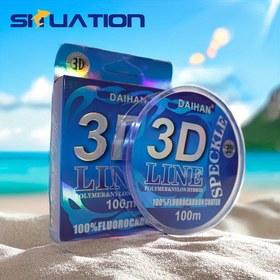 Resim SITUASYON 3D Hat 100M/109YDS Florokarbon Kaplı Olta İpi, Şeffaf Karbon Fiber Lider, Buz Uçuş Mono Ana Hat - Tek Bobin Paskalya Festivali - Naylon Kumaş Malzemesi 