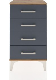 Resim Arges Komodin 2 Raflı Tek Kapaklı 44x30x80 Çam-antrasit Atlas Çam 
