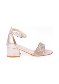 Resim Kiko Kids Heidi Günlük Kız Çocuk 3 Cm Topuklu Sandalet Abiye Ayakkabı Pudra 