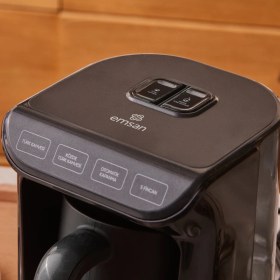 Resim Emsan Hatır Köz Türk Kahve Makinesi Shiny Black 5 Fincan Kapasiteli 