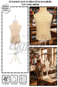 Resim Manken İstanbul Çocuk Krem Kumaşlı Beyaz Üç Ayaklı 10 Yaş Terzi Mankeni 