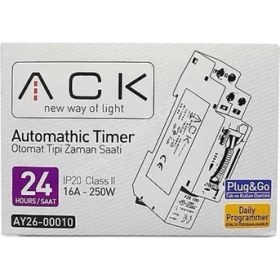 Resim Ack W Otomat Tıpı Mekanık Zaman Saatı 16A-250W 