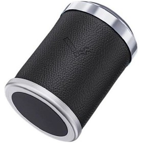 Resim Işıklı Küllük Deri Kaplamalı-basmalı Siyah / Icku60 