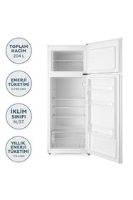 Resim Kumtel Çift Kapılı Buzdolabı 204L HTMF-210 
