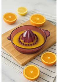 Resim Akrilik Mürdüm Narenciye Limon & Portakal Sıkacağı Pratik Portakal Sıkacağı 