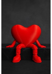 Resim Kalp Şeklinde Biblo Obje Dekor 1 Adet - Sevgililere Özel Kalp Dekoratif Obje Torpido Süsü 