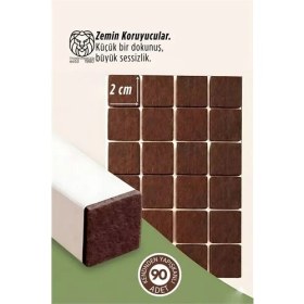 Resim 90 Adet Kendinden Yapışkanlı 2x2 cm Premium Zemin Koruyucu Keçe Seti Nemere 