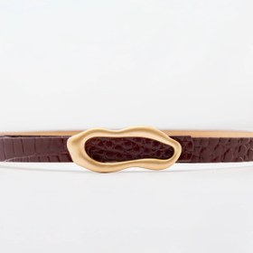 Resim Colección Tansu Chloe Leather Kemer - 40 / Leather Croco Strap 