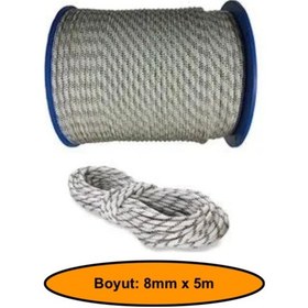 Resim 8 Mm Sentetik Iskota Halat, Dağcı İpi, Outdoor Kamping Piknik Salıncak Halatı, 5 Metre 