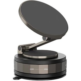 Resim Katlanabilir Vakumlu Manyetik Araç İçi Telefon Tutucu Torpido Cam Uyumlu Siyah 